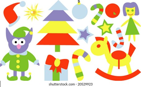 vector set of christmas 02