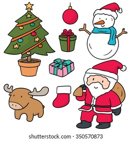 vector set of christmas