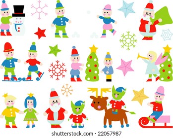 vector set of christmas 51