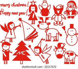 vector set of christmas 52