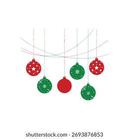 Conjunto de Vector de bola de Navidad