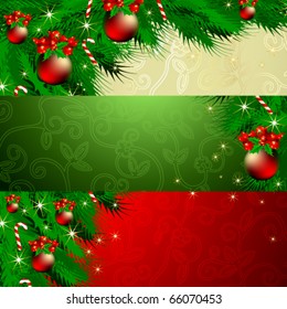 Vector set of Christmas banners