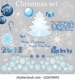 Vector Set: Christmas Calligraphic Design Elements