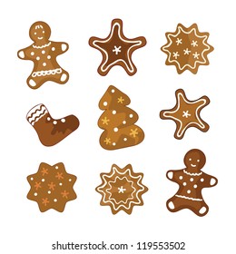 Vector set of Christmas cookies