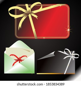 Vector set of Christmas envelops