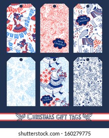 Vector set of Christmas gift tags