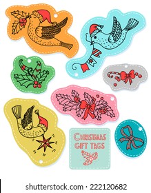 Vector set of Christmas gift tags