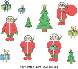 Vector set of Christmas graphics. Isolated