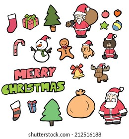 vector set of Christmas icon