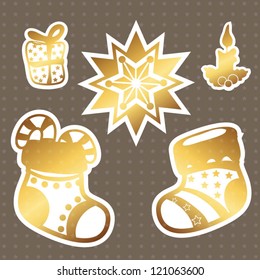 vector set of christmas icons