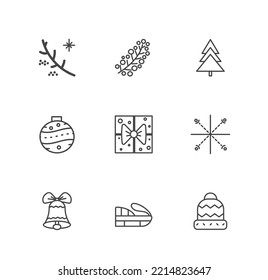 vector set of christmas icons