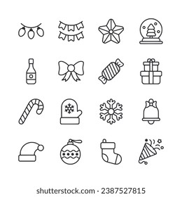vector set of christmas icons