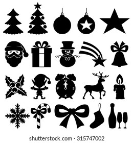 Vector set. Christmas icons.