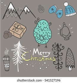 Vector set of Christmas icons