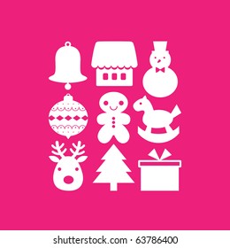 vector set of christmas icons