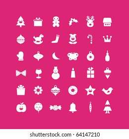 vector set of christmas icons