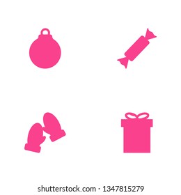 Vector. Set of christmas illustrations. Flat style