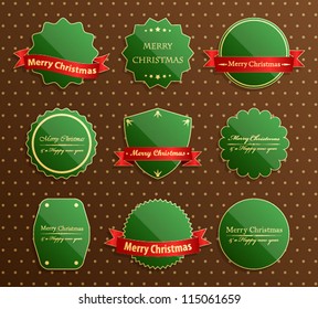 Vector set of christmas luxury labels.