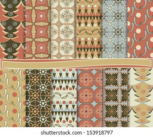 Vector set of Christmas paper for scrapbook