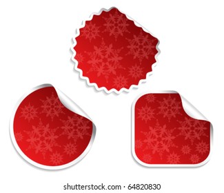 Vector Set Of Christmas Stickers