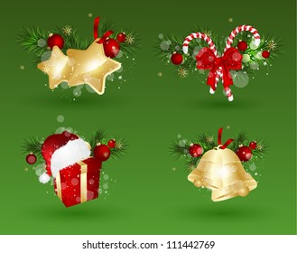 Vector. Set of christmas symbols.