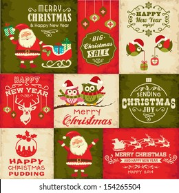 Vector set of Christmas symbols