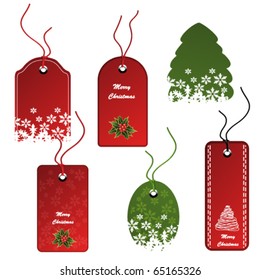 Vector set Christmas tags