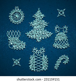 Vector set of Christmass symbols for your design.