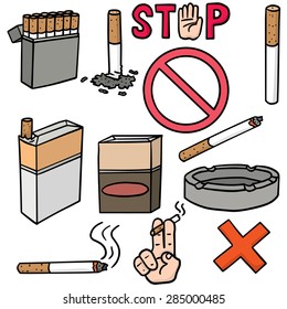 Vector Set Cigarettes Stock Vector (Royalty Free) 285000485 | Shutterstock