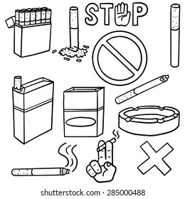 vector set of cigarettes