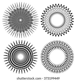 Vector Set of Circle Geometric Ornaments