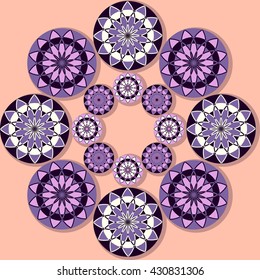 vector set of circular geometric patterns