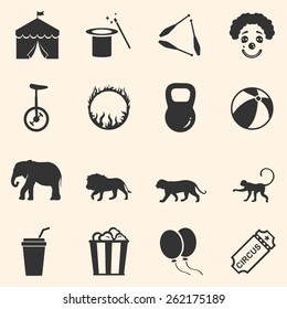 Vector Set of Circus Icons