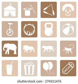 Vector Set of Circus Icons