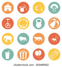 Vector Set of Circus Icons