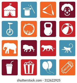 Vector Set of Circus Icons