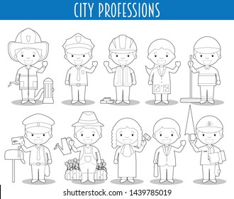 profession coloring book images stock photos vectors shutterstock