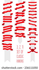 Vector set of classic ribbons for your design