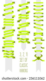 Vector set of classic ribbons for your design