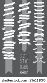 Vector set of classic ribbons for your design
