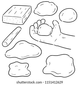 vector set of clay for kid