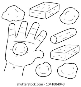 vector set of clay for kid