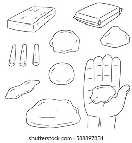 vector set of clay for kid