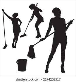 5,970 Cleaning person silhouette Images, Stock Photos & Vectors ...