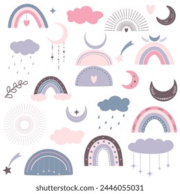 Conjunto de Vector con arte de Clip estilo boho