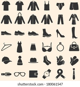 Vector Set of Clothes Icons