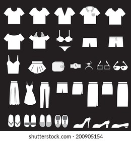 Vector Set Clothes Icons Stock Vector Royalty Free Shutterstock