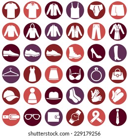 Vector Set of Clothes Icons