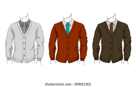 Vector set of clothes template for visualisation branding. Promo apparel.