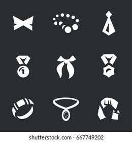 Vector Set of Clothing and bijouterie Icons.